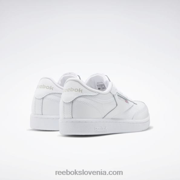 Reebok club c čevlji - razredna šola R22JR1394 bela/prosojno siva otroci