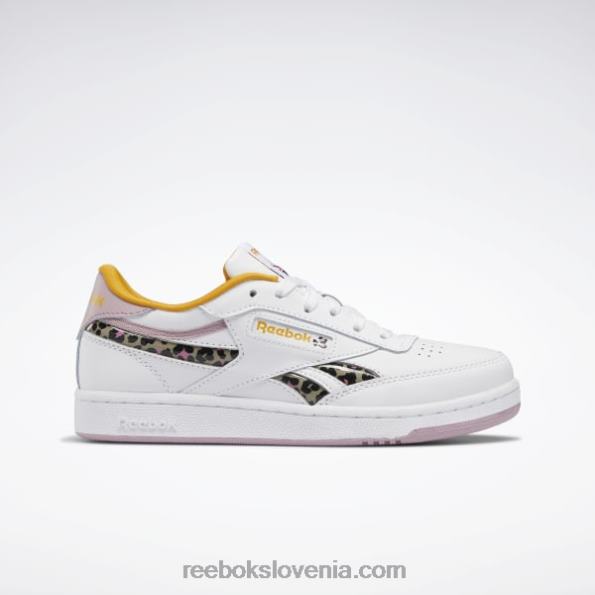 Reebok club c revenge shoes - razredna šola R22JR1428 ftwr bela/prepojena lila/svetlo oker otroci