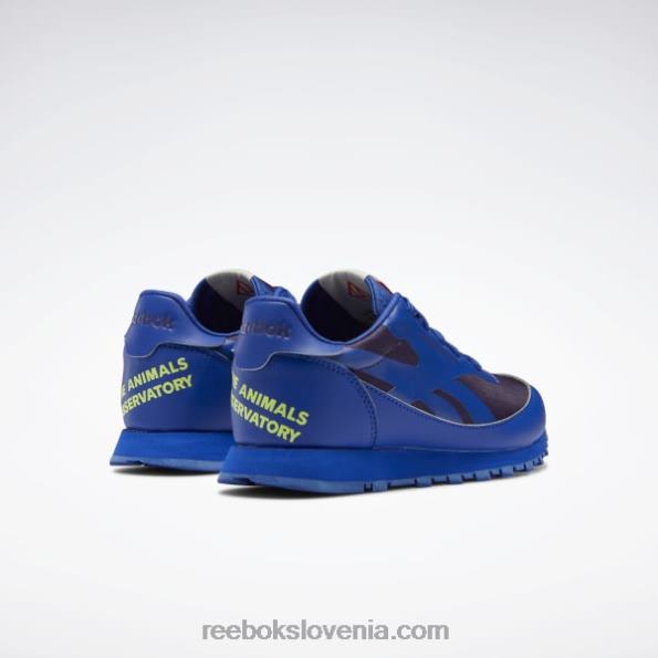 Reebok živalski observatorij klasični usnjeni čevlji - predšolski R22JR1395 kobalt/vijolična spretnosti/sončno kislinsko rumena otroci
