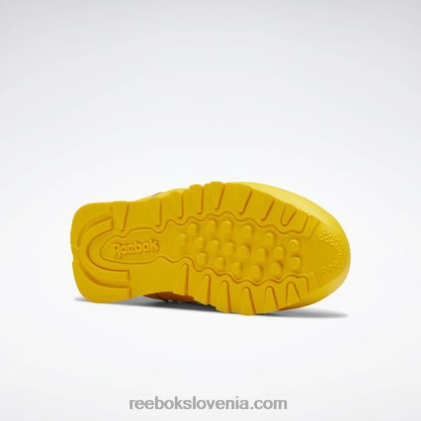 Reebok živalski observatorij klasični usnjeni čevlji - predšolski R22JR1407 vedno rumena/dirkaško rdeča otroci