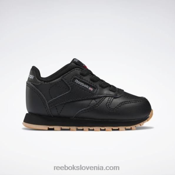 Reebok klasični usnjeni čevlji - malčki R22JR1424 core black/reebok rubber gum-02 otroci