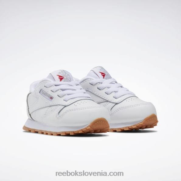 Reebok klasični usnjeni čevlji - malčki R22JR1448 ftwr bela/reebok gumijasta guma-02 otroci