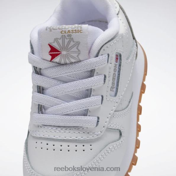 Reebok klasični usnjeni čevlji - malčki R22JR1448 ftwr bela/reebok gumijasta guma-02 otroci