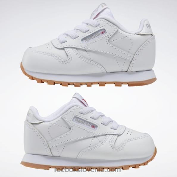 Reebok klasični usnjeni čevlji - malčki R22JR1448 ftwr bela/reebok gumijasta guma-02 otroci