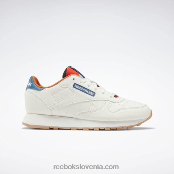 Reebok klasični usnjeni čevlji - osnovna šola R22JR1399 kreda/jekleno modra s23-r otroci