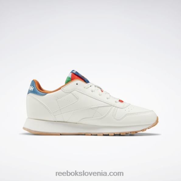 Reebok klasični usnjeni čevlji - osnovna šola R22JR1399 kreda/jekleno modra s23-r otroci
