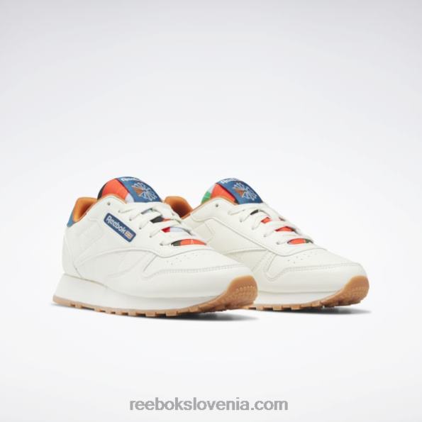 Reebok klasični usnjeni čevlji - osnovna šola R22JR1399 kreda/jekleno modra s23-r otroci