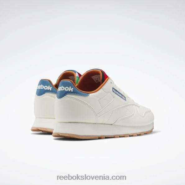 Reebok klasični usnjeni čevlji - osnovna šola R22JR1399 kreda/jekleno modra s23-r otroci