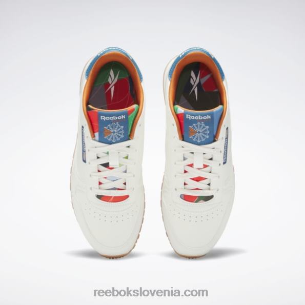 Reebok klasični usnjeni čevlji - osnovna šola R22JR1399 kreda/jekleno modra s23-r otroci
