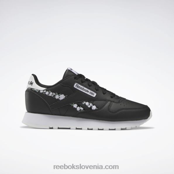 Reebok klasični usnjeni čevlji - osnovna šola R22JR1410 jedro črno/ftwr belo otroci