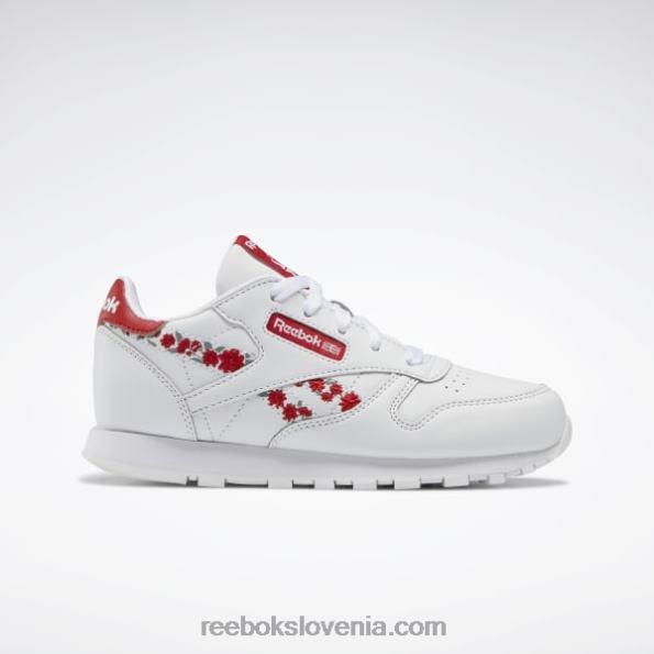 Reebok klasični usnjeni čevlji - predšolski R22JR1440 ftwr bela/vektorsko rdeča otroci