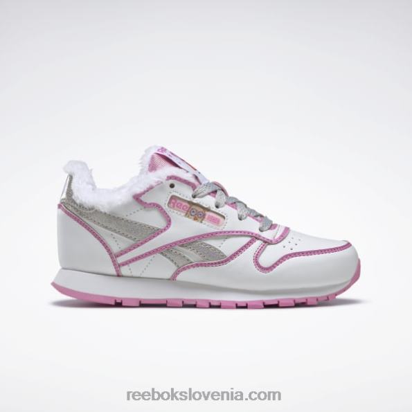Reebok klasični usnjeni čevlji pujsa pepa - predšolski R22JR1443 ftwr bela/ikono roza otroci