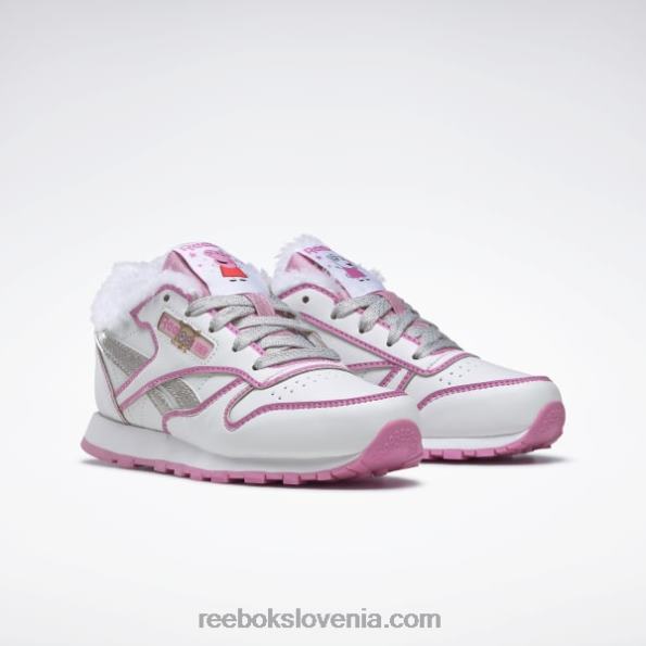 Reebok klasični usnjeni čevlji pujsa pepa - predšolski R22JR1443 ftwr bela/ikono roza otroci