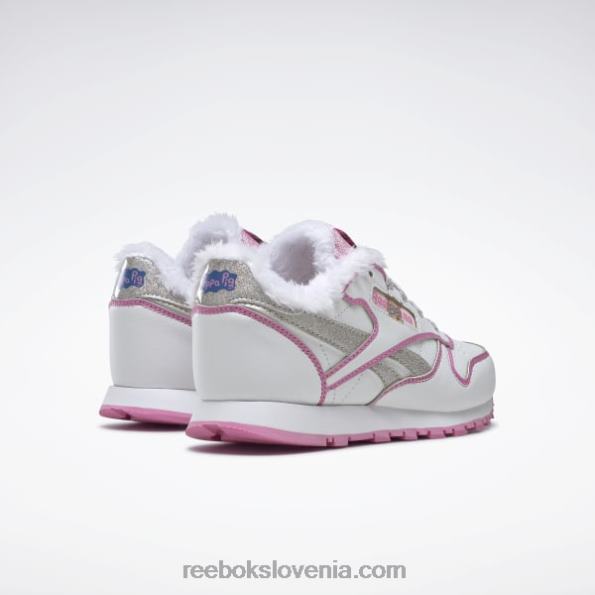 Reebok klasični usnjeni čevlji pujsa pepa - predšolski R22JR1443 ftwr bela/ikono roza otroci