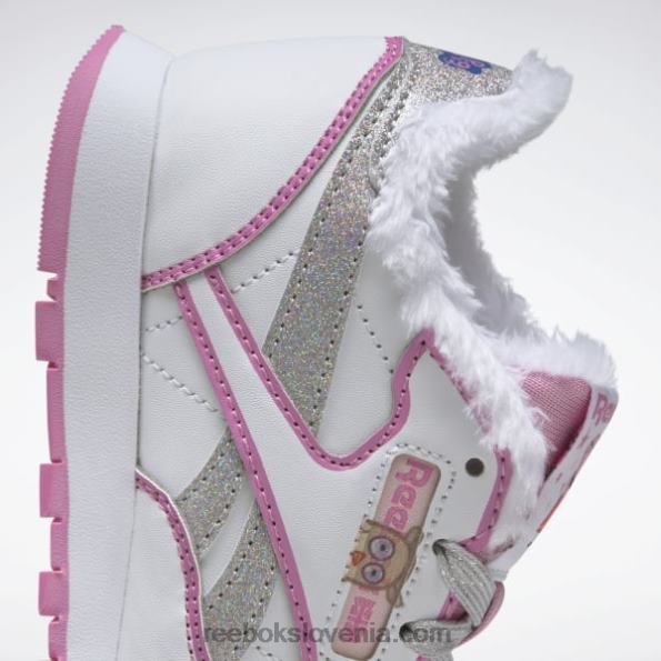 Reebok klasični usnjeni čevlji pujsa pepa - predšolski R22JR1443 ftwr bela/ikono roza otroci