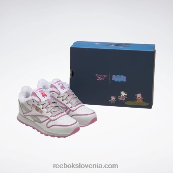 Reebok klasični usnjeni čevlji pujsa pepa - predšolski R22JR1443 ftwr bela/ikono roza otroci
