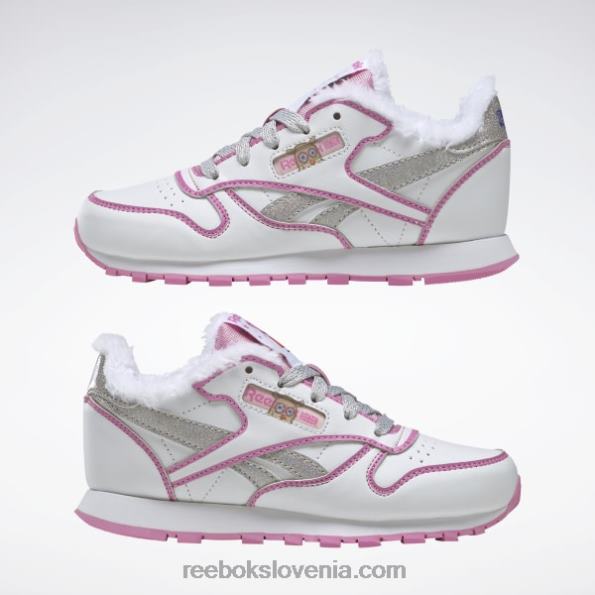 Reebok klasični usnjeni čevlji pujsa pepa - predšolski R22JR1443 ftwr bela/ikono roza otroci