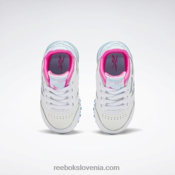 Reebok klasični usnjeni čevlji step 'n' flash - otroški R22JR1384 ftwr bela/digitalno modra otroci