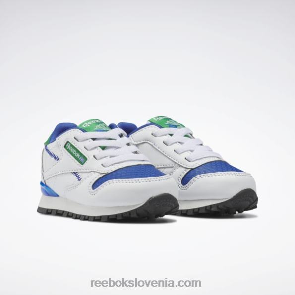 Reebok klasični usnjeni čevlji step 'n' flash - otroški R22JR1392 ftwr bela/vektorsko modra otroci