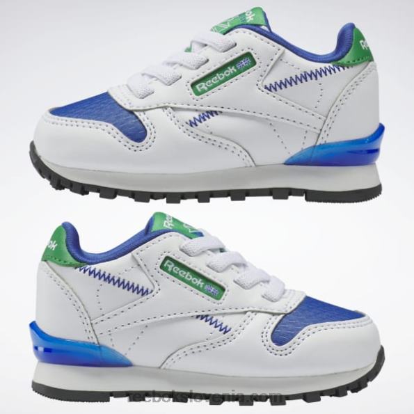 Reebok klasični usnjeni čevlji step 'n' flash - otroški R22JR1392 ftwr bela/vektorsko modra otroci