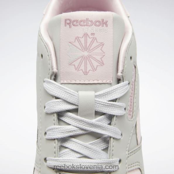 Reebok klasični usnjeni step 'n' flash čevlji - predšolski R22JR1409 čisto siva 2/porcelanasto roza otroci