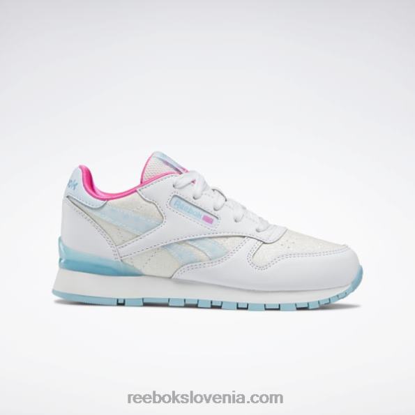 Reebok klasični usnjeni step 'n' flash čevlji - predšolski R22JR1433 ftwr bela/digitalno modra otroci