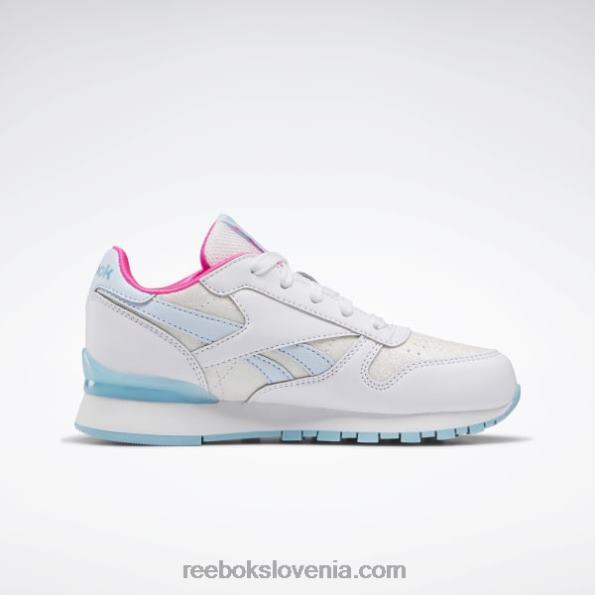 Reebok klasični usnjeni step 'n' flash čevlji - predšolski R22JR1433 ftwr bela/digitalno modra otroci
