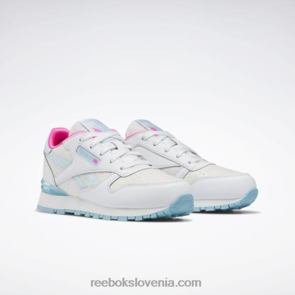 Reebok klasični usnjeni step 'n' flash čevlji - predšolski R22JR1433 ftwr bela/digitalno modra otroci