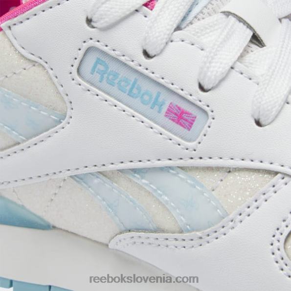 Reebok klasični usnjeni step 'n' flash čevlji - predšolski R22JR1433 ftwr bela/digitalno modra otroci