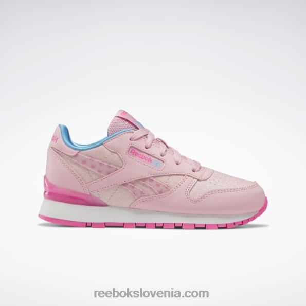 Reebok klasični usnjeni step 'n' flash čevlji - predšolski R22JR1451 roza sij/atomsko roza otroci