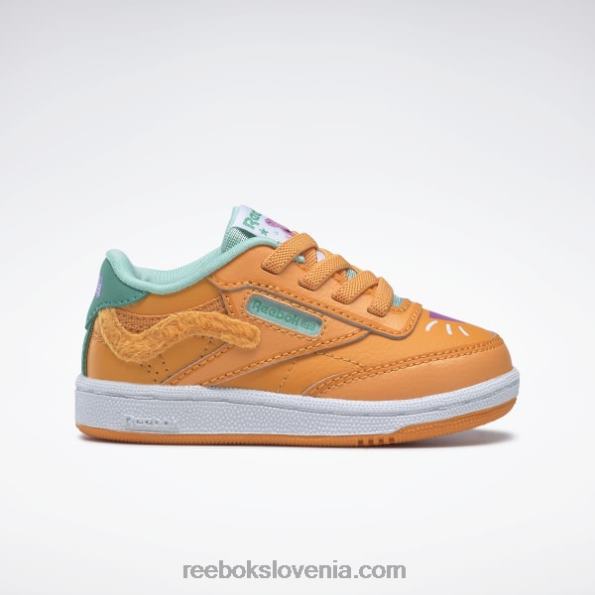 Reebok pujsa pepa klub c čevlji - malčki R22JR1412 največja oranžna/nevarna oranžna/polprihodnost modrozelena otroci