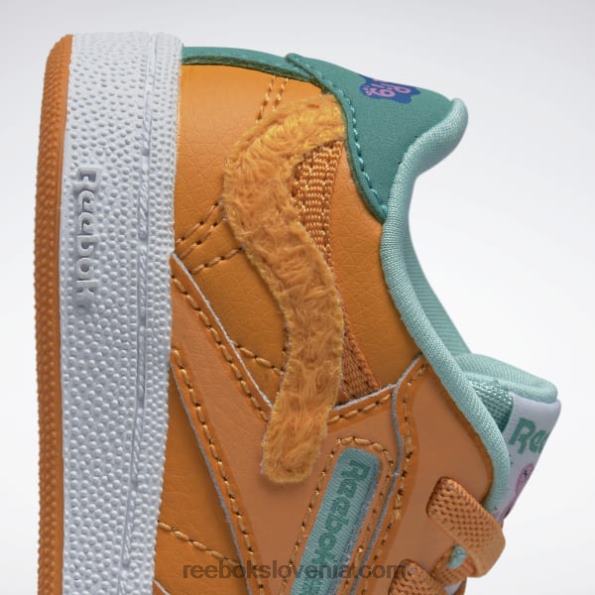 Reebok pujsa pepa klub c čevlji - malčki R22JR1412 največja oranžna/nevarna oranžna/polprihodnost modrozelena otroci