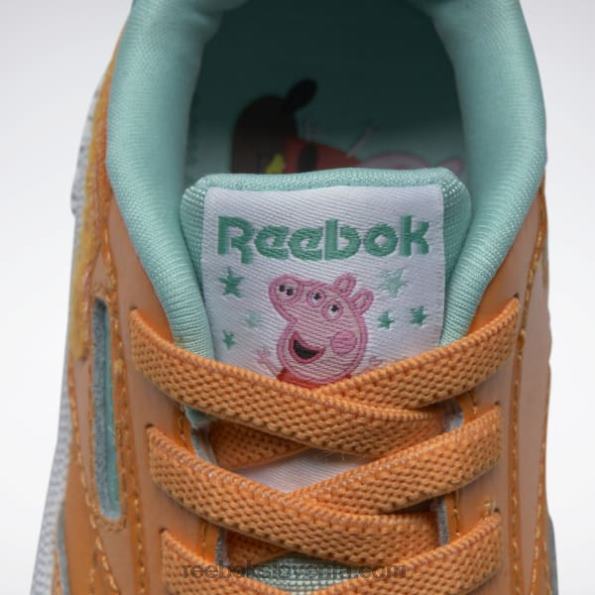 Reebok pujsa pepa klub c čevlji - malčki R22JR1412 največja oranžna/nevarna oranžna/polprihodnost modrozelena otroci