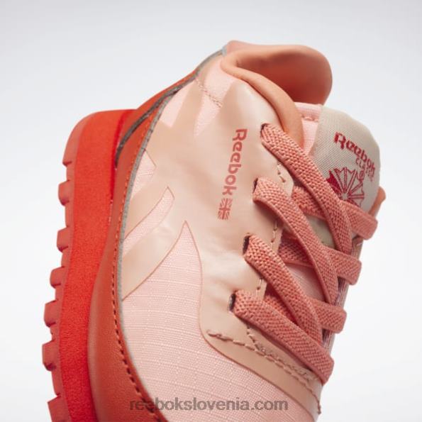 Reebok the animal observatory klasični usnjeni čevlji - malčki R22JR1401 dirkalno rdeča/solarno kislinsko rumena otroci