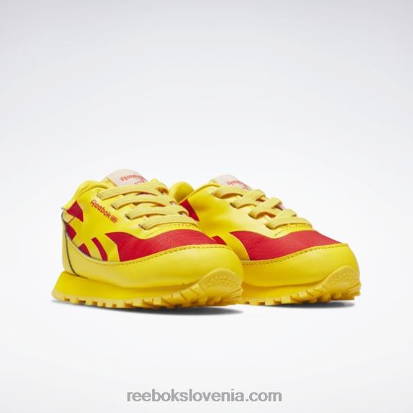 Reebok the animal observatory klasični usnjeni čevlji - malčki R22JR1430 vedno rumena/dirkaško rdeča otroci
