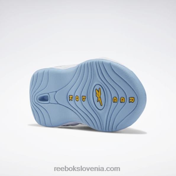 Reebok vprašanje srednji košarkarski copati - malčki R22JR1380 ftwr bela/tekoče modra/strupeno rumena otroci