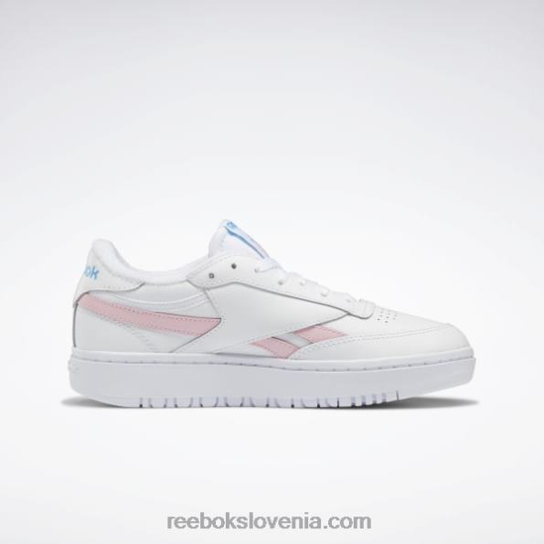 Reebok club c dvojni revenge ženski čevlji R22JR267 ftwr bel/roza sijaj/svetleča akva