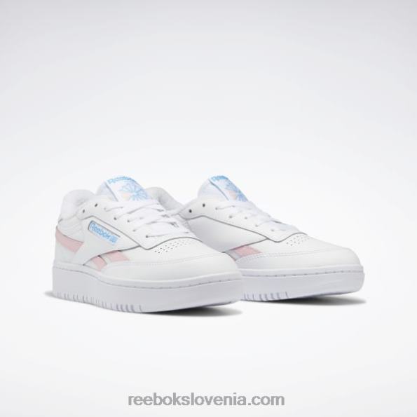 Reebok club c dvojni revenge ženski čevlji R22JR267 ftwr bel/roza sijaj/svetleča akva