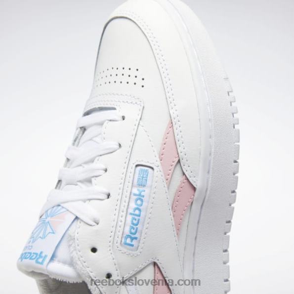 Reebok club c dvojni revenge ženski čevlji R22JR267 ftwr bel/roza sijaj/svetleča akva