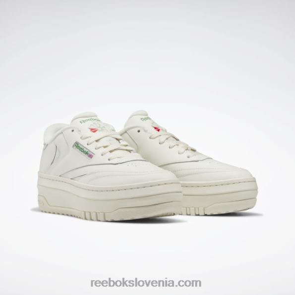 Reebok club c extra ženski čevlji R22JR3 kreda/glen zelena