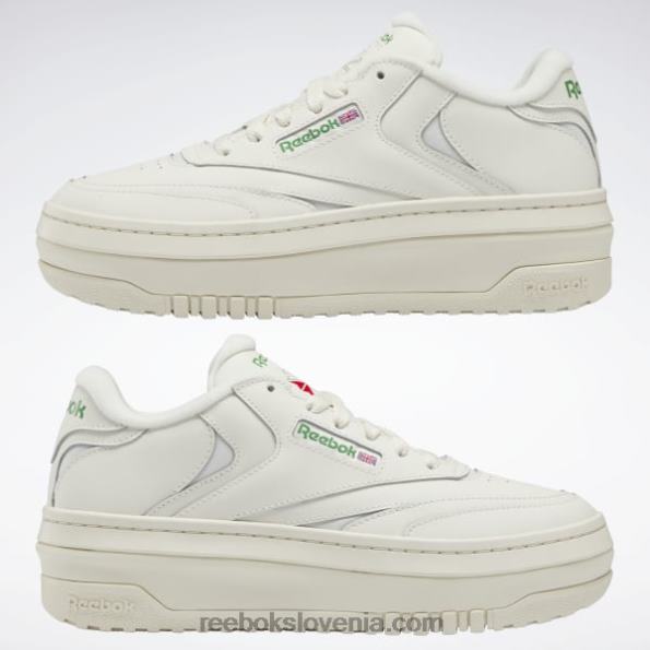 Reebok club c extra ženski čevlji R22JR3 kreda/glen zelena