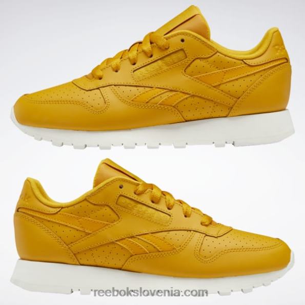 Reebok klasični usnjeni ženski čevlji R22JR239 svetla oker/kreda