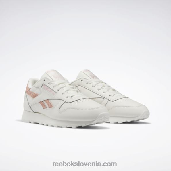 Reebok klasični usnjeni ženski čevlji R22JR428 kreda/aura oranžna