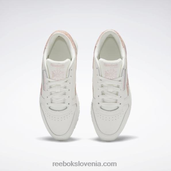 Reebok klasični usnjeni ženski čevlji R22JR428 kreda/aura oranžna