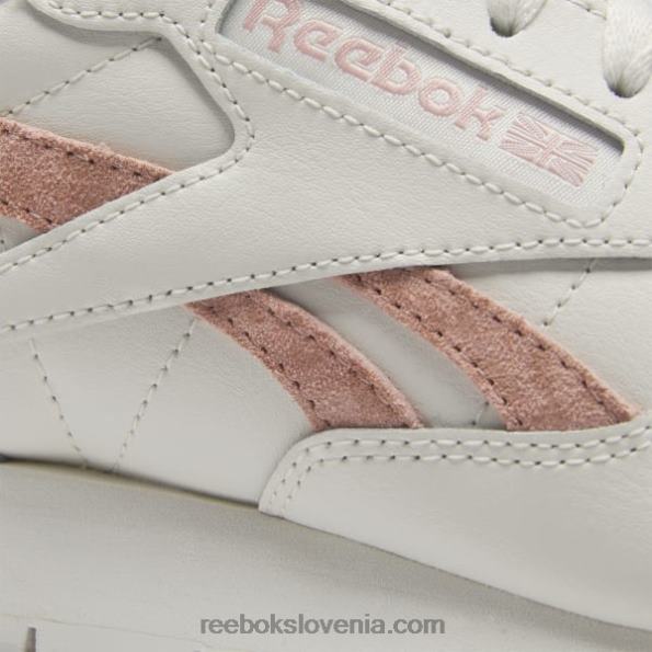 Reebok klasični usnjeni ženski čevlji R22JR428 kreda/aura oranžna