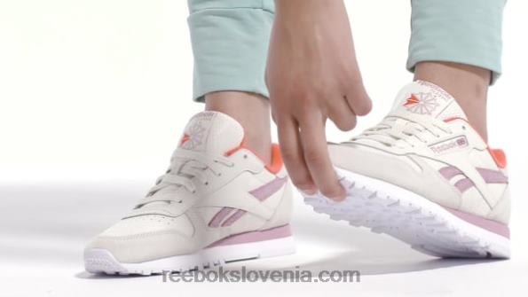 Reebok klasični usnjeni ženski čevlji R22JR81 kreda/infused lila/ftwr bela