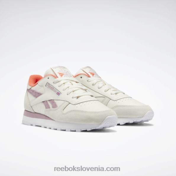Reebok klasični usnjeni ženski čevlji R22JR81 kreda/infused lila/ftwr bela