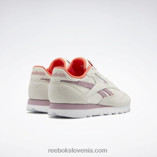 Reebok klasični usnjeni ženski čevlji R22JR81 kreda/infused lila/ftwr bela