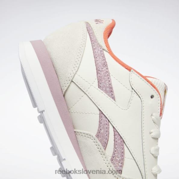 Reebok klasični usnjeni ženski čevlji R22JR81 kreda/infused lila/ftwr bela