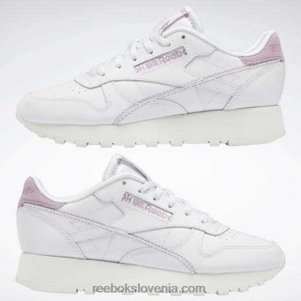 Reebok klasični usnjeni ženski čevlji so vaši R22JR209 ftwr bela/kreda/lila z dodatkom